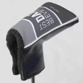 Bester Vater je Personalisierter Name Grau Golf Headcover (3/4 Vorderseite)