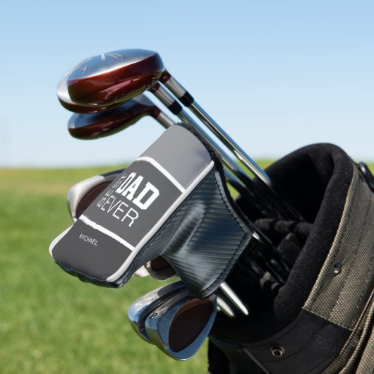 Bester Vater je Personalisierter Name Grau Golf Headcover (In Situ)