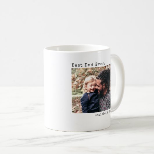 Bester Vater je Personalisierter Schreibmaschine F Kaffeetasse (VorderseiteRechts)