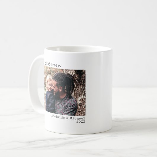 Bester Vater je Personalisierter Schreibmaschine F Kaffeetasse (Vorderseite Links)