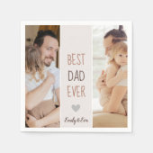 Bester Vater je Personalisierter Vater Napkins Serviette (Vorderseite)