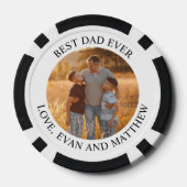 "Bester Vater je" Personalisierter Vatertag Pokerchips (Rückseite)