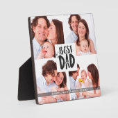 Bester Vater je, Personalisiertes 4 Foto Uni Gesch Fotoplatte (Vorderseite)