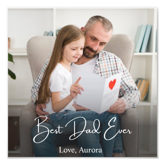 Bester Vater je Personalisiertes Foto (Vorne)