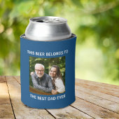 Bester Vater je Personalisiertes Foto Blau Dosenkühler