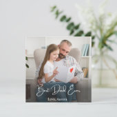 Bester Vater je Personalisiertes Foto Dankeskarte (Stehend Vorderseite)