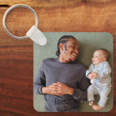 Bester Vater je Personalisiertes Foto doppelseitig Schlüsselanhänger (Vorderseite)
