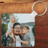 Bester Vater je Personalisiertes Foto doppelseitig Schlüsselanhänger (Rückseite)