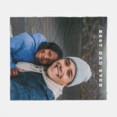 Bester Vater je Personalisiertes Foto Fleecedecke (Vorderseite (Horizontal))
