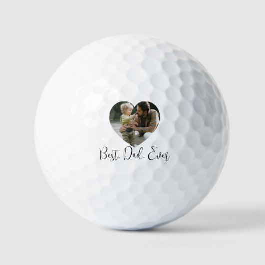 Bester Vater je Personalisiertes Foto Golfball (Vorderseite)