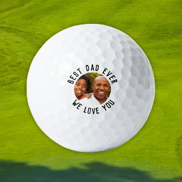 Bester Vater je - Personalisiertes Foto Golfball