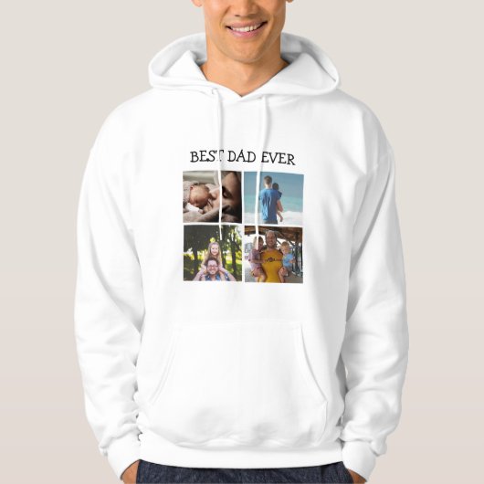 Bester Vater je Personalisiertes Foto Hoodie (Vorderseite)