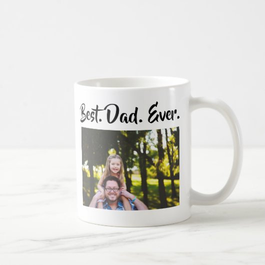 Bester Vater je Personalisiertes Foto Kaffee Tasse (Rechts)