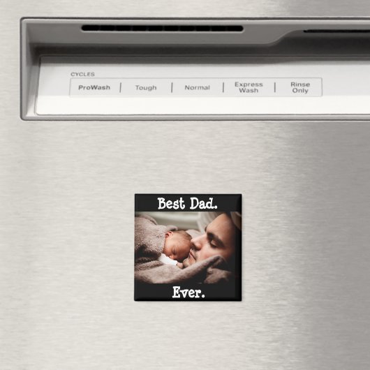 Bester Vater je Personalisiertes Foto Magnet (In Situ (Geschirrspüler))