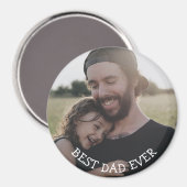 Bester Vater je Personalisiertes Foto Magnet (Vorderseite/Rückseite)