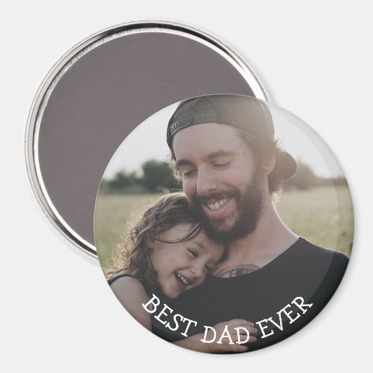 Bester Vater je Personalisiertes Foto Magnet (Vorderseite/Rückseite)