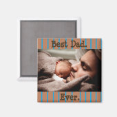 Bester Vater je Personalisiertes Foto Magnet (Vorderseite/Rückseite)