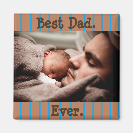 Bester Vater je Personalisiertes Foto Magnet (Vorne)