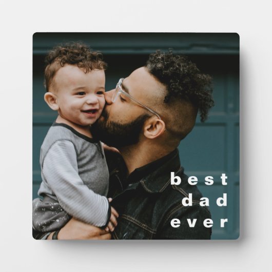 Bester Vater je Personalisiertes Foto Overlay Fotoplatte (Vorderseite)