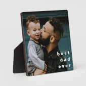 Bester Vater je Personalisiertes Foto Overlay Fotoplatte (Vorderseite)