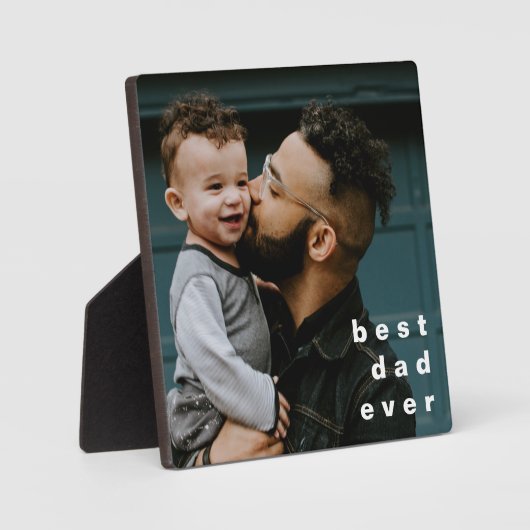 Bester Vater je Personalisiertes Foto Overlay Fotoplatte (Vorderseite)