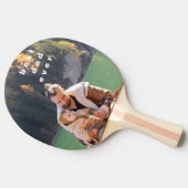 Bester Vater je Personalisiertes Foto Overlay Tischtennis Schläger (Seitenansicht)