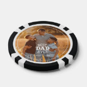 "Bester Vater je" Personalisiertes Foto Pokerchips (Einzeln)