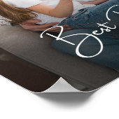 Bester Vater je Personalisiertes Foto Poster (Ecke)