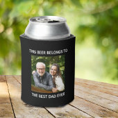 Bester Vater je Personalisiertes Foto Schwarz Dosenkühler
