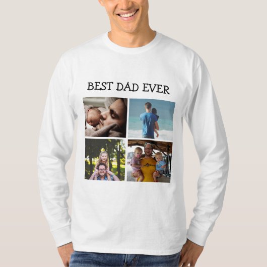 Bester Vater je Personalisiertes Foto T-Shirt (Vorderseite)