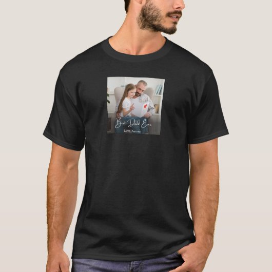 Bester Vater je Personalisiertes Foto T-Shirt (Vorderseite)