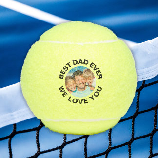 Bester Vater je - Personalisiertes Foto Tennisbälle