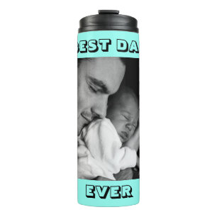 Bester Vater je   PERSONALISIERTES FOTO Thermosbecher
