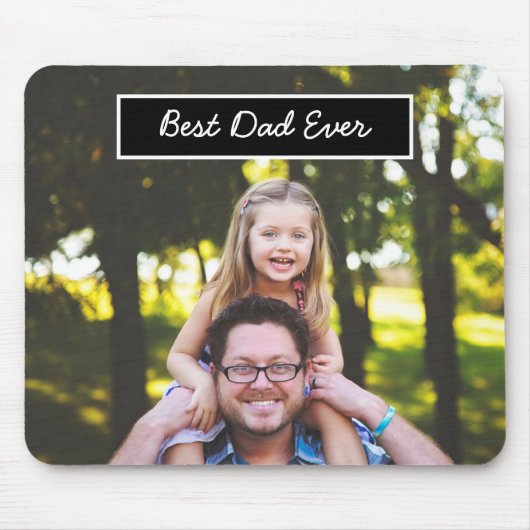 Bester Vater je Personalisiertes Foto und Text Mousepad (Vorne)