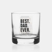 Bester Vater je Personalisiertes Foto und Text Whiskyglas (Vorderseite)