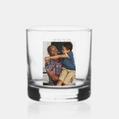 Bester Vater je Personalisiertes Foto und Text Whiskyglas (Rückseite)