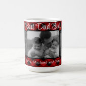 Bester Vater je personalisiertes Kariertes Muster Kaffeetasse (Mittel)