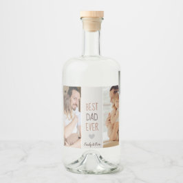 Bester Vater je" Personalisiertes Lebensmittel- un Alkoholflaschenetikett