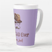 Bester Vater je - Personalisiertes Vatertagsgesche Milchtasse (Rechte Ecke)