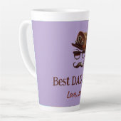 Bester Vater je - Personalisiertes Vatertagsgesche Milchtasse (Linke Ecke)