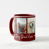 Bester Vater je Pet 5 Foto Collage Maroon Tasse (Vorderseite Links)