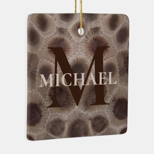 Bester Vater je Petoskey Stone Keramikornament (Rechts)