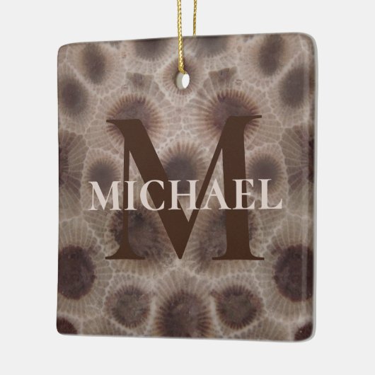 Bester Vater je Petoskey Stone Keramikornament (Links)