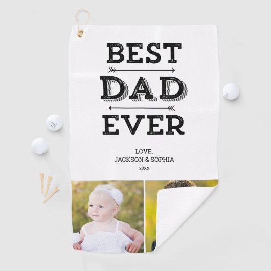 Bester Vater je Pfeile Benutzerdefiniertes Persona Golfhandtuch (Insitu)