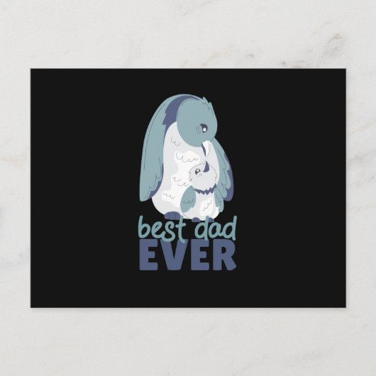Bester Vater je Pinguin Postkarte (Vorderseite)