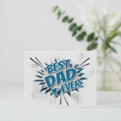 Bester Vater je Postkarte (Stehend Vorderseite)