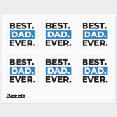 Bester Vater je Quadratischer Aufkleber (Blatt)