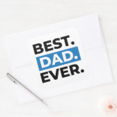 Bester Vater je Quadratischer Aufkleber (Umschlag)