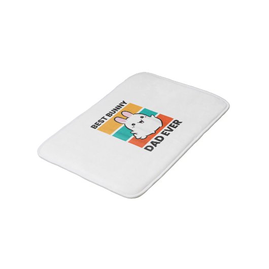 Bester Vater je Rabbit niedlicher Hase Badematte (Schrägansicht)