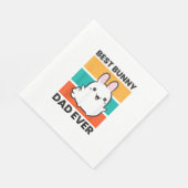 Bester Vater je Rabbit niedlicher Hase Serviette (Ecke)